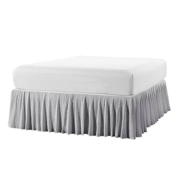 Silver shop bed skirt